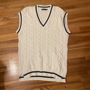 Women’s Cream Cable Knit Sweater Vest